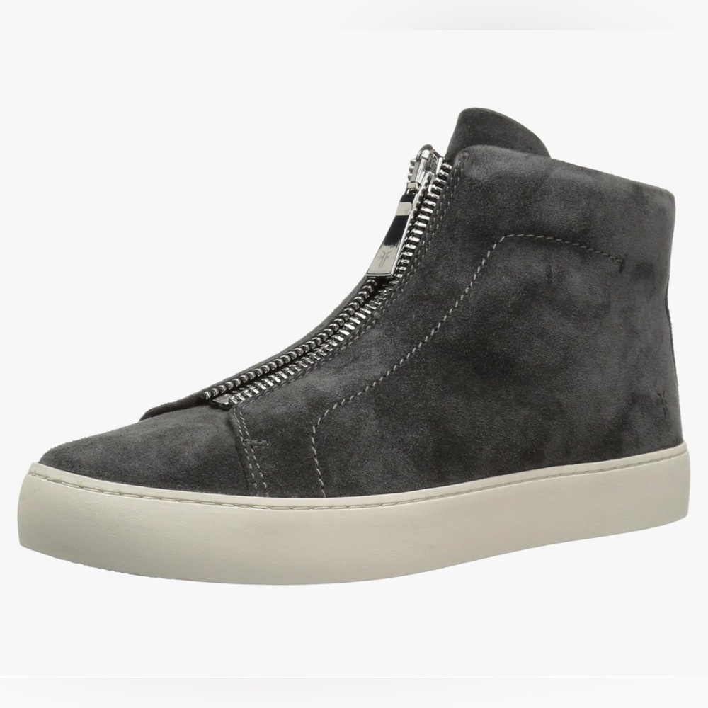 FRYE Lena Zip Suede High Fashion Sneaker Leather High Tops Women’s Size 7.5M